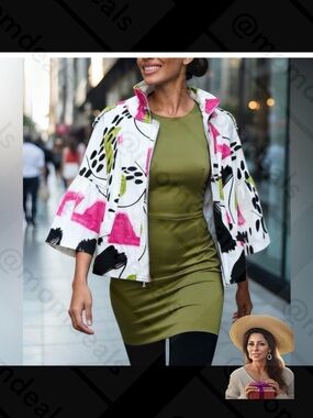 Vintage THE COLLECTIVE WORKSHOP OF BEREK 2 Abstract Windbreaker Jacket Artsy